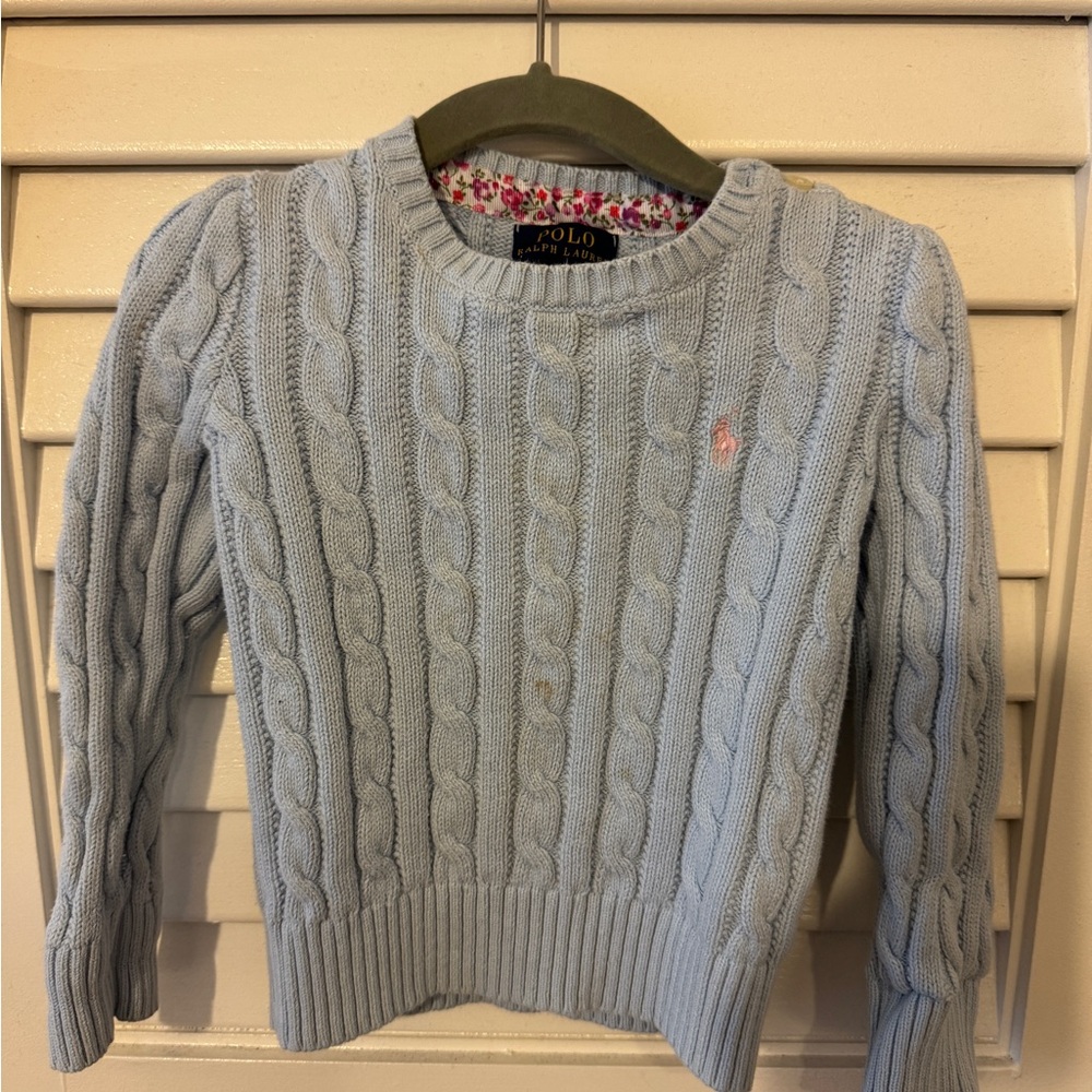 Girls Ralph Lauren Cable Knit Sweater